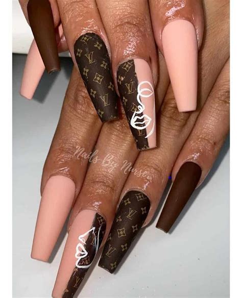 brown lv nails|50+ Louis Vuitton Nail Designs to Try .